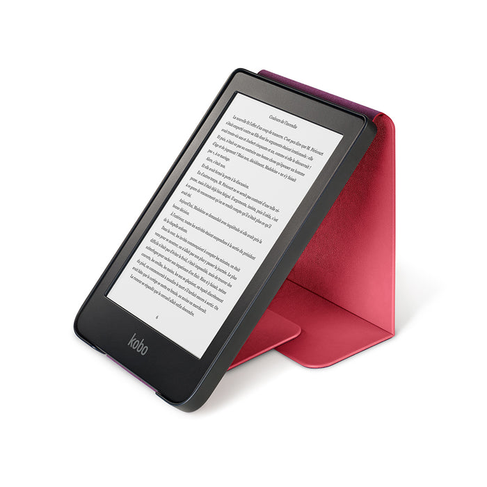 Étui SleepCover pour Kobo Clara HD rouge
