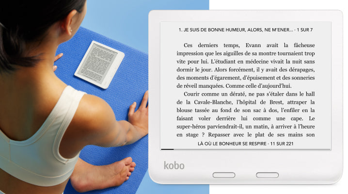 Etui Kobo SleepCover pour Liseuse numérique Kobo by Fnac Libra 2 Bleu  ardoise